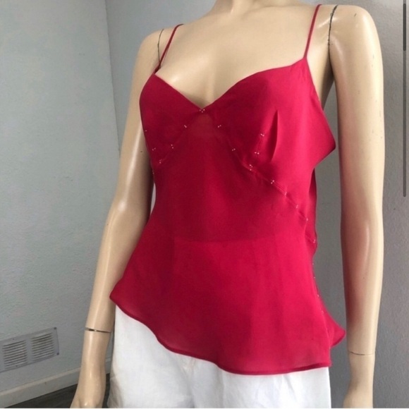 MAX STUDIO spaghetti strap V-neck top - Picture 2 of 16